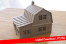 Soviet Dacha Eastern Front House - Digital Download .STL Files for 3D Printing