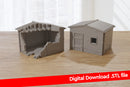 Normandy Shed T2 (French Village VOLUME 2) - Intact et détruit - Téléchargement numérique (fichiers .STL) pour impression 3D