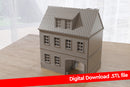 Maison de village allemande DST1 - Téléchargement numérique (fichiers STL) pour impression 3D