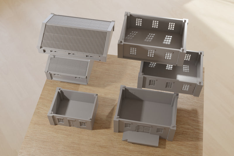 Industriegebäude-Set – Digitaler Download. STL-Dateien für den 3D-Druck