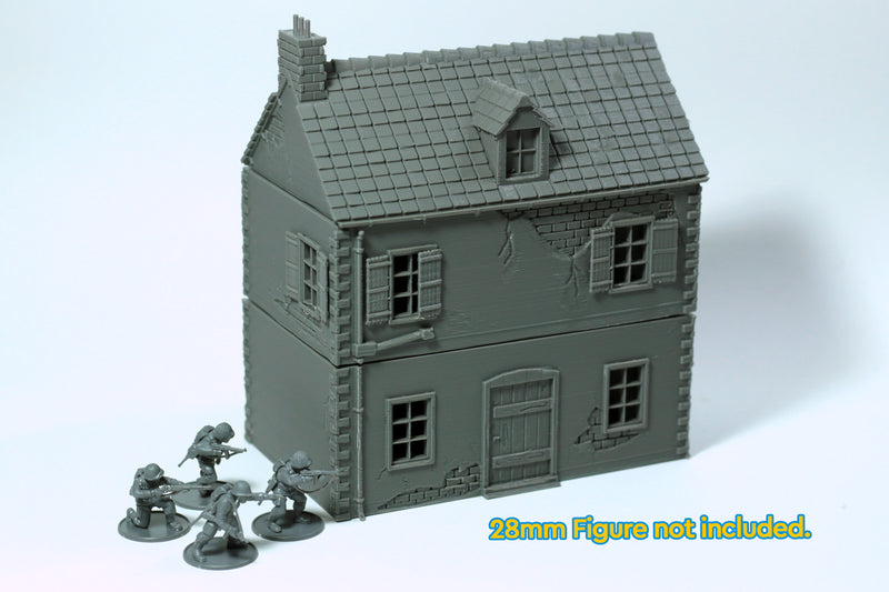 Normandy Village House Double Storey Type 1 - Digital Download .STL File for 3D Printing