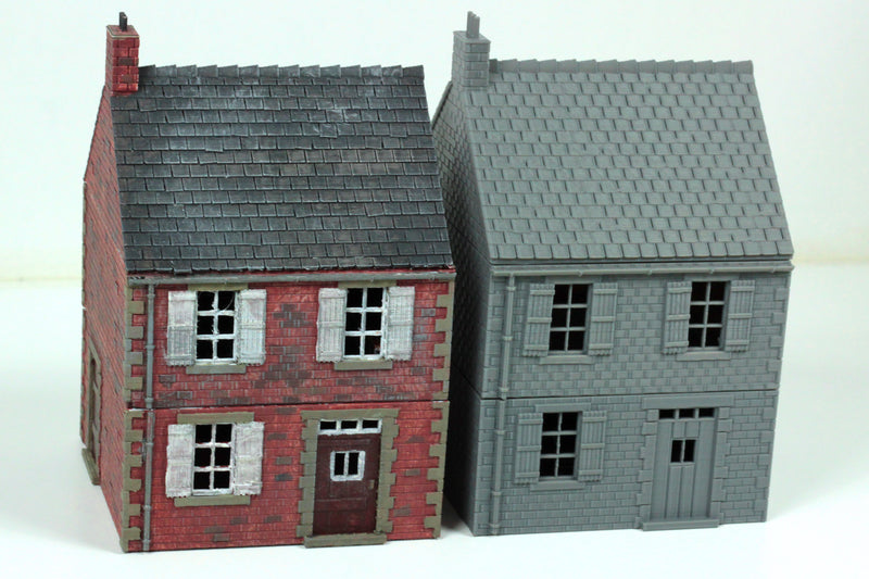 Normandy Village House Typ 2 – Tabletop Wargaming WW2 Terrain | 15 mm, 20 mm, 28 mm Miniatur-3D-gedrucktes Modell