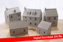French Village Set - Digital Download .STL File for 3D Printing