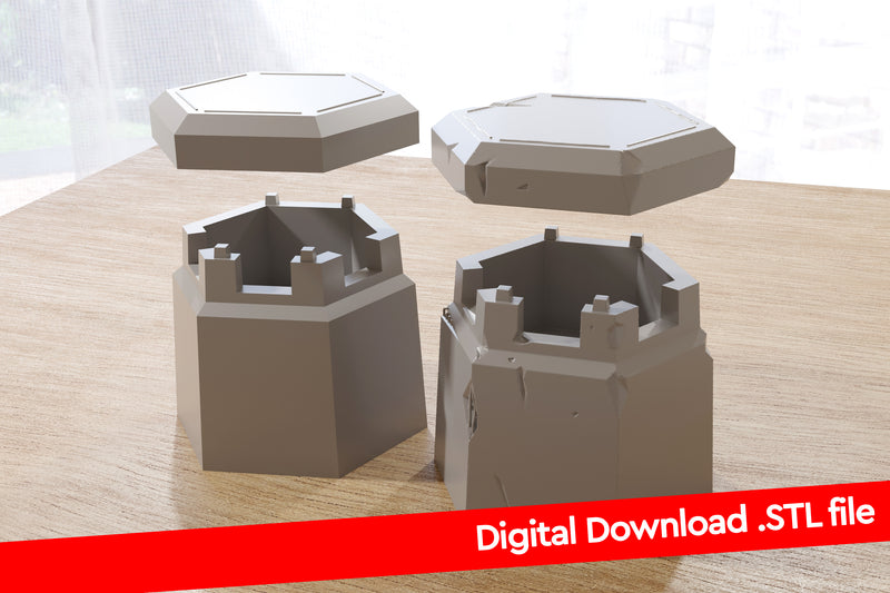 Beobachter Wachturm Deutscher Bunker - Digitaler Download .STL-Datei für 3D-Druck