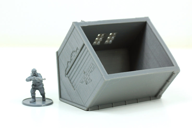 Railroad Workers House - Tabletop Wargaming WW2 Terrain | 15mm 20mm 28mm HO Miniature 3D Printed Model