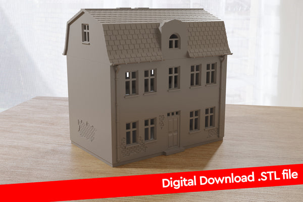 Polnisches Landhaus DS-T2 (Polnisches Dorf V1) – Digitaler Download. STL-Dateien für den 3D-Druck