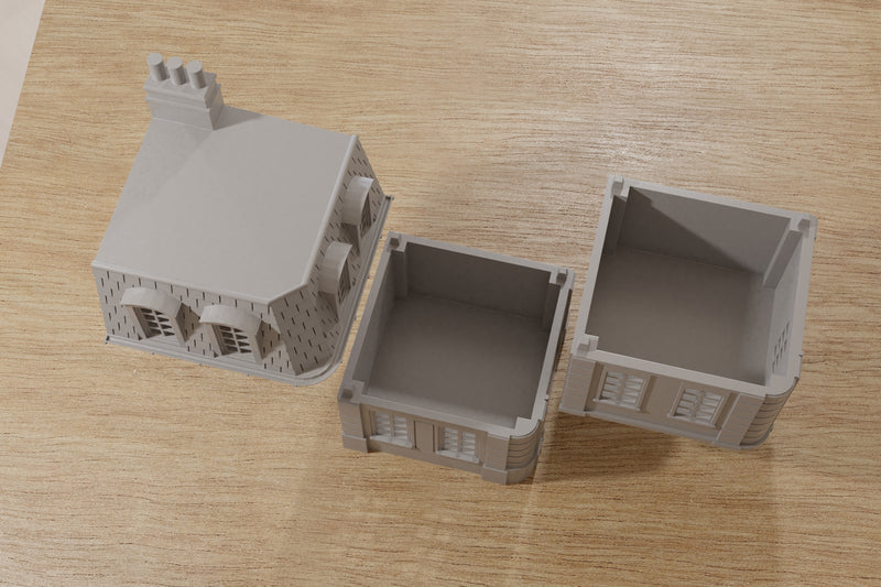 Normandy Commercial Passage Set (4 Houses) - Digital Download .STL Files for 3D Printing