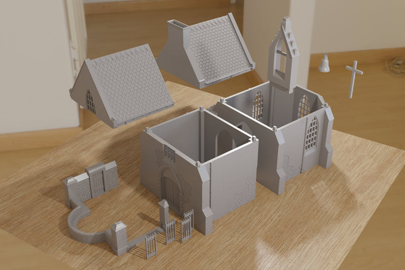 Chapelle Saint-Louis de Formigny - Digitaler Download. STL-Dateien für den 3D-Druck