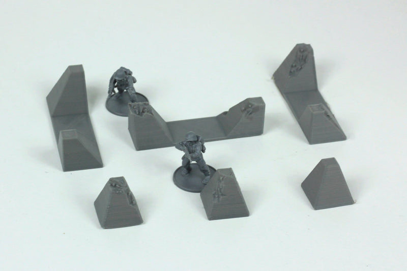 Dragontooth Concrete WW2 Obstacles Set - 28mm 3D Printed Tabletop Wargaming Terrain for games like Bolt Action and