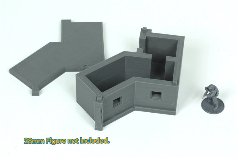 German Bunkers Set (7 Bunkers) Set no2 - Tabletop Wargaming WW2 Terrain - 15mm - 20mm - 28mm - Miniature 3D Printed Model