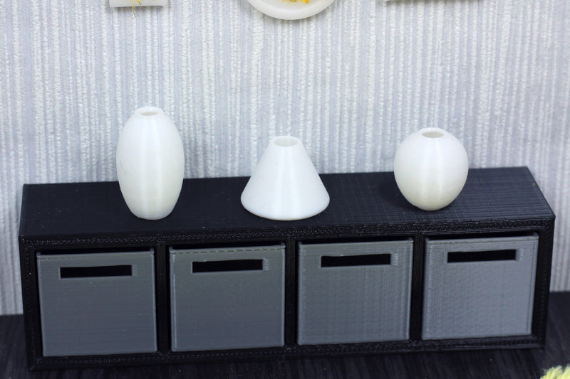 Set of Three Small Vases - Dollhouse Miniature 1:12 Miniature Dollhouse Furniture