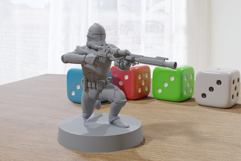 Clones Trio - Star Wars Legion 35mm Proxy Miniature for Tabletop RPG