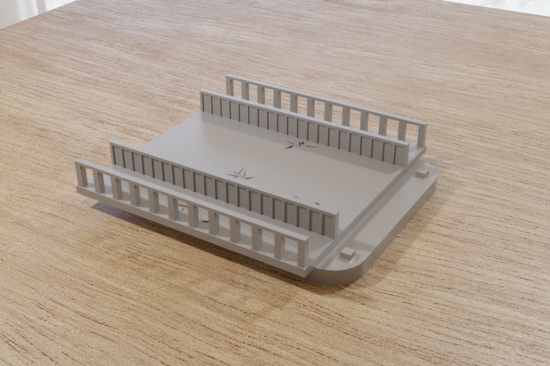 Flat Steel Bridge Extension - Tabletop Wargaming WW2 Terrain Miniature | 15mm 20mm 28mm | 3D Printed Model