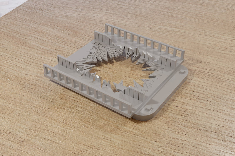 Flat Steel Bridge Extension - Tabletop Wargaming WW2 Terrain Miniature | 15mm 20mm 28mm | 3D Printed Model