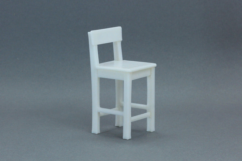 Kitchen Stool - Dollhouse Miniature 1:12 Miniature Dollhouse Furniture