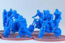 Biker Gang - nine 28mm/32mm Minifigures - Modern Wargaming Miniatures for Tabletop RPG