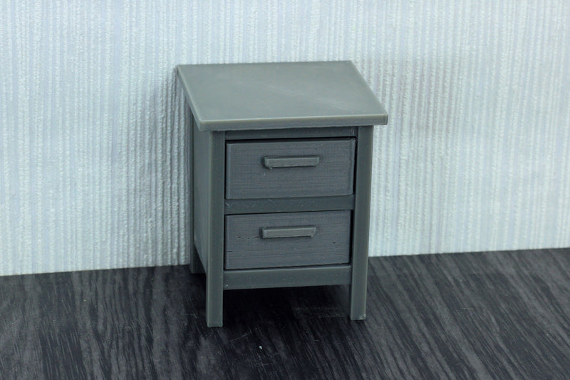 Modern Nightstand - Dollhouse Miniature 1:12 Miniature Dollhouse Furniture