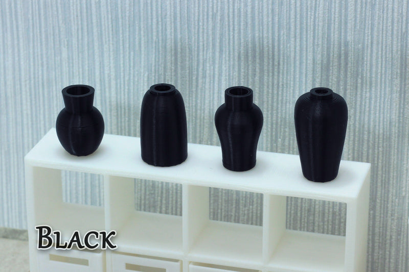 Set of Four Small Vases - Dollhouse Miniature 1:12 Miniature Dollhouse Furniture