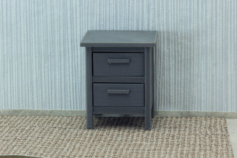 Modern Nightstand - Dollhouse Miniature 1:12 Miniature Dollhouse Furniture