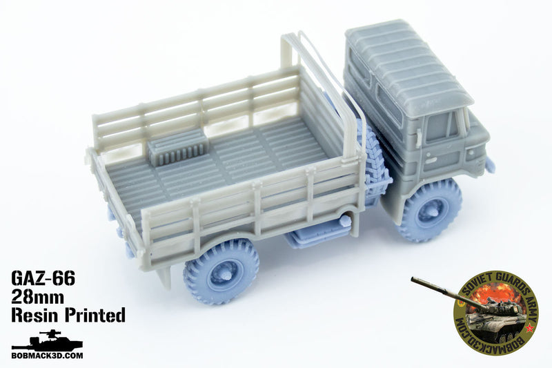 GAZ-66 Soviet (off-road) military truck | 28mm / 20mm / 15mm Wargaming Vehicle Compatible with Team Yankee