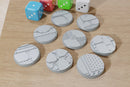 Industrial - Cyberpunk 25mm Bases 8pc - Tabletop Wargaming Accessories for Minifigures