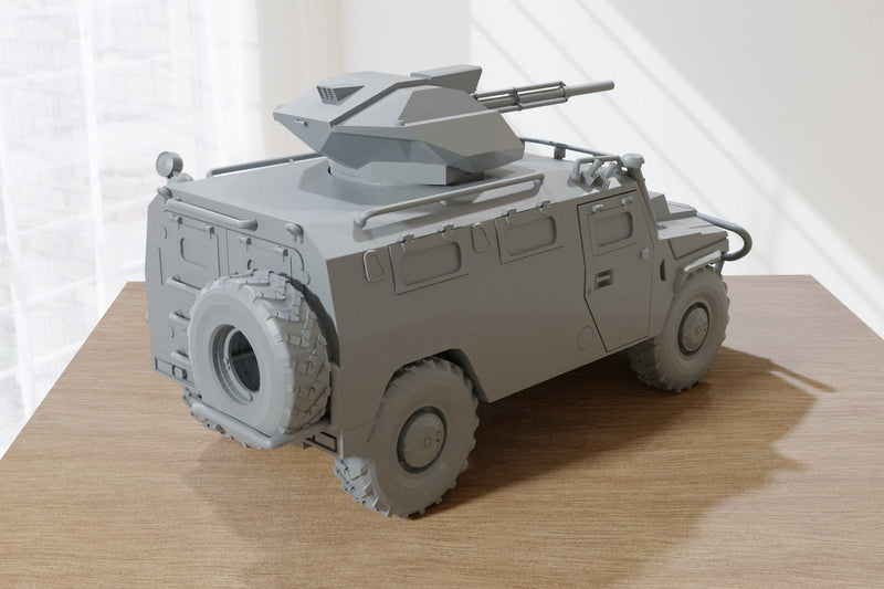 GAZ-2975 Tigr - 30mm Turret Livery - Modern Wargaming Miniatures for Tabletop RPG - 28mm Scale Scout Vehicle