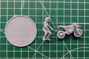 Cross Motorbike Biker Girl - 28mm/32mm Minifigure - Modern Wargaming Miniatures for Tabletop RPG