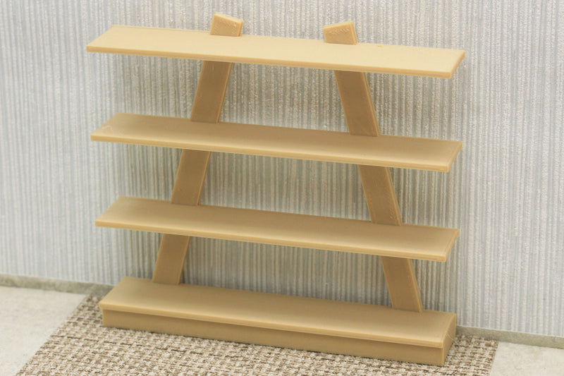 Open Bookshelf - Dollhouse Miniature 1:12 Miniature Dollhouse Furniture - 3D Printed Wood