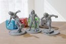 Skateboarders - 3D Printed Mini's - Cyberpunk / Sci-Fi - Tabletop Miniature Wargaming - 28mm / 32mm Scale Minifigures