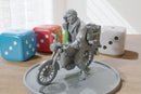 Arab Undercover Agent on Motorbike - 3D Printed Modern Wargaming Miniatures for Tabletop RPG - 28mm / 32mm Scale Minifigures
