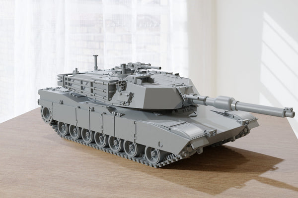 M1A1 Abrams US Army Main Battle Tank - 3D Resin Printed 28mm / 20mm / 15mm Miniature Tabletop Wargaming Vehicle