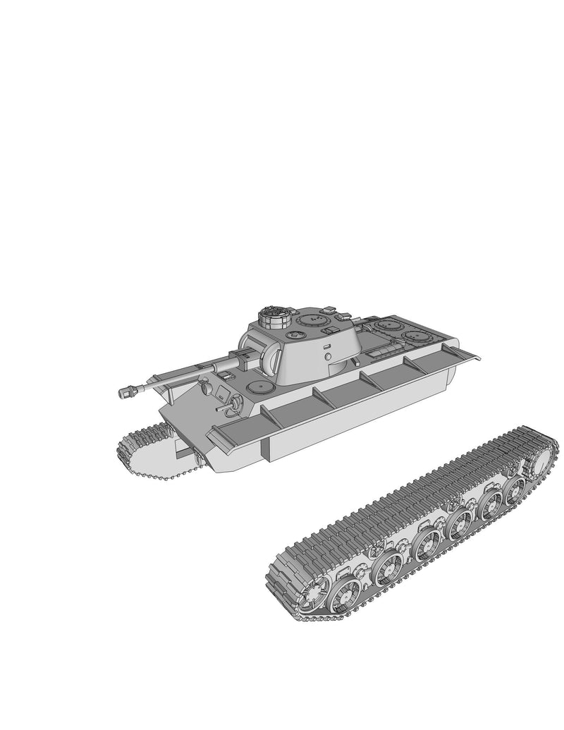 Pz Kpfw-KV-1-753(r) - WW2 German Tank - 3D Resin Printed 28mm / 20mm / 15mm Miniature Tabletop Wargaming Vehicle