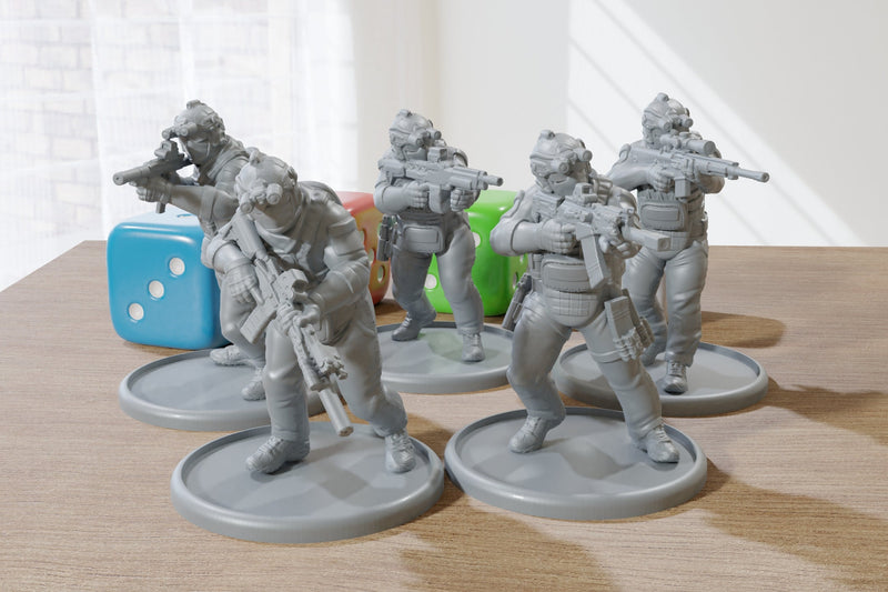 High Risk Operators - 3D Printed Minis - Modern Tabletop Wargaming Miniatures 28mm / 32mm Scale
