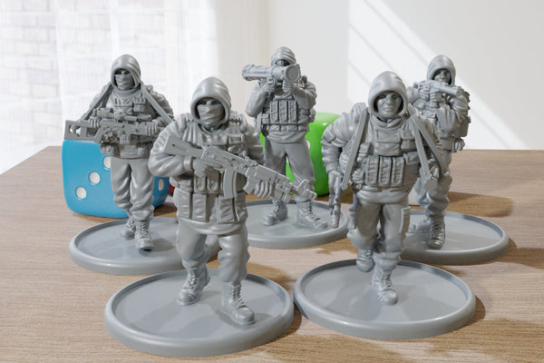 VDV Russian Airborne Troops - 3D Printed Minis - Modern Tabletop Wargaming Miniatures 28mm / 32mm Scale