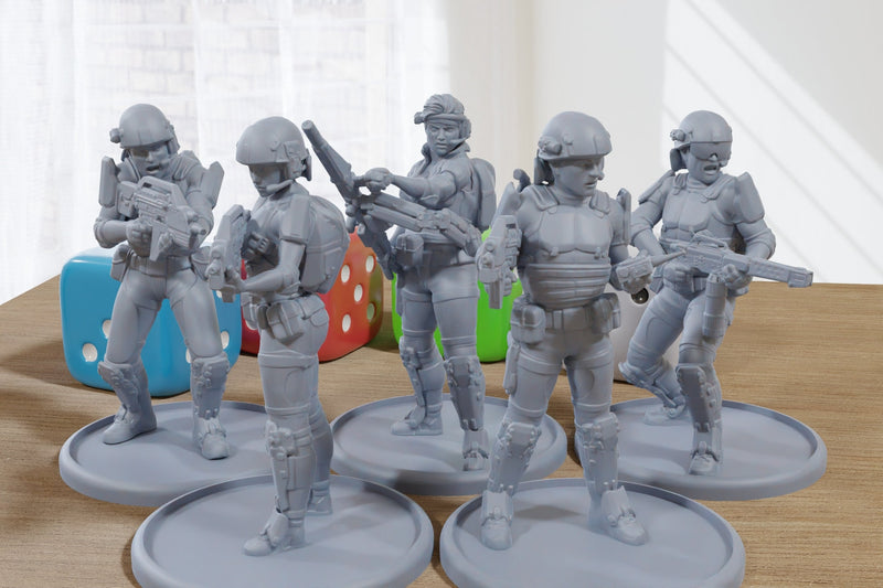 UCMC Marines - 3D Printed Proxy Minifigures for Aliens Miniature Tabletop Game