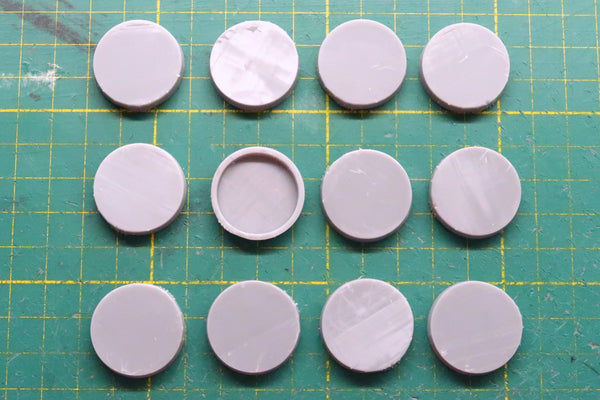 12pc set of 27mm Bases for Tabletop Wargaming Mini's - 3D Printed - Ideal for 28mm / 40mm Scale Miniatures