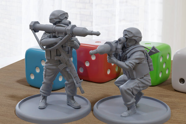 JSDF Panzerfaust Unit - 3D Printed Minifigures for Modern Tabletop Wargaming 28mm / 32mm Scale