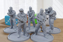 French Combat Unit - Modern Wargaming Miniatures for Tabletop RPG - 28mm / 32mm Scale Minifigures