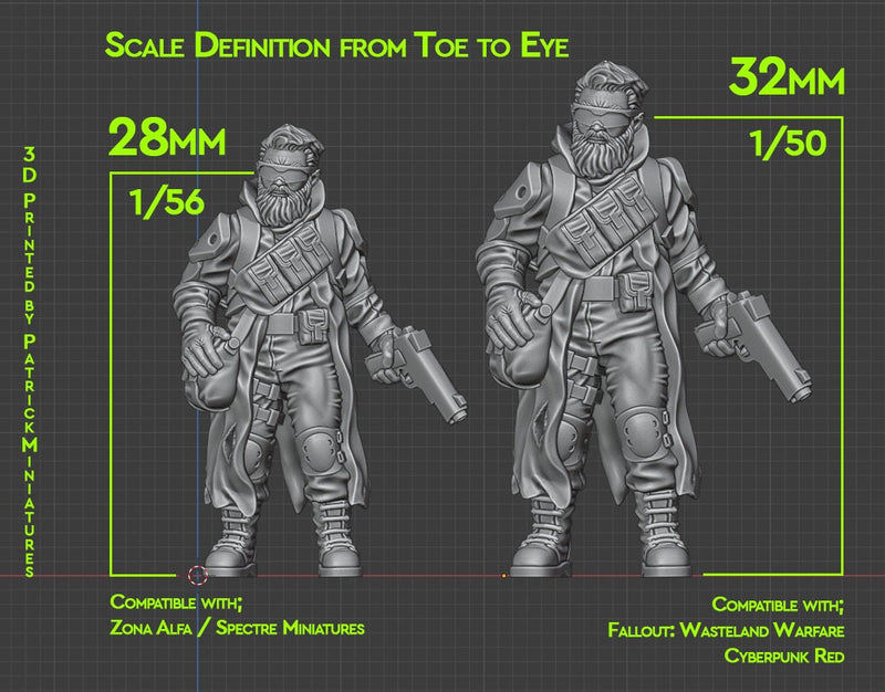 Zone Mutant Poltergeist - 3D Printed Minifigure - Post Apocalyptic Miniature for Zona Alfa - Fallout Wasteland