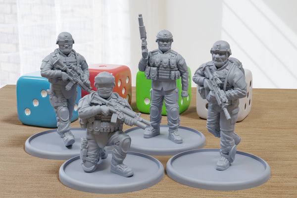 US Army Iraq Patrol - 3D Printed Minifigures for Modern Tabletop Wargaming 28mm / 32mm Scale