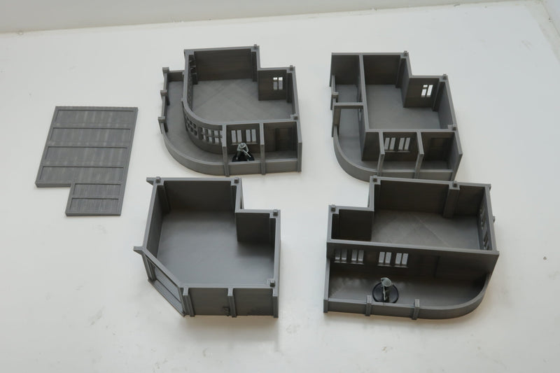 Vietnam Urban Corner Commercial / Residential Building (VUB_T03) Nam, Hue, Saigon insipred 3D Printed Tabletop Wargaming Miniature Terrain