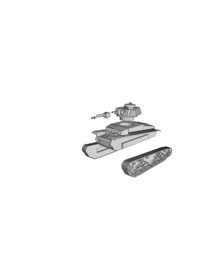 PZ KPFW 35(t) - WW2 German Tank - 3D Resin Printed 28mm / 20mm / 15mm Miniature Tabletop Wargaming Combat Vehicle