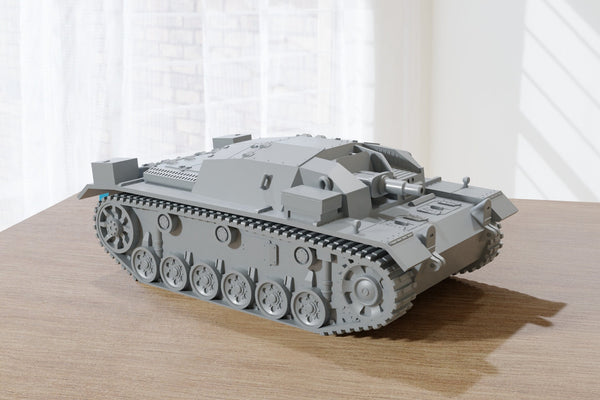 SD.KFZ 142 Sturmgeschütz III - WW2 German Tank - 3D Resin Printed 28mm / 20mm / 15mm Miniature Tabletop Wargaming Vehicle