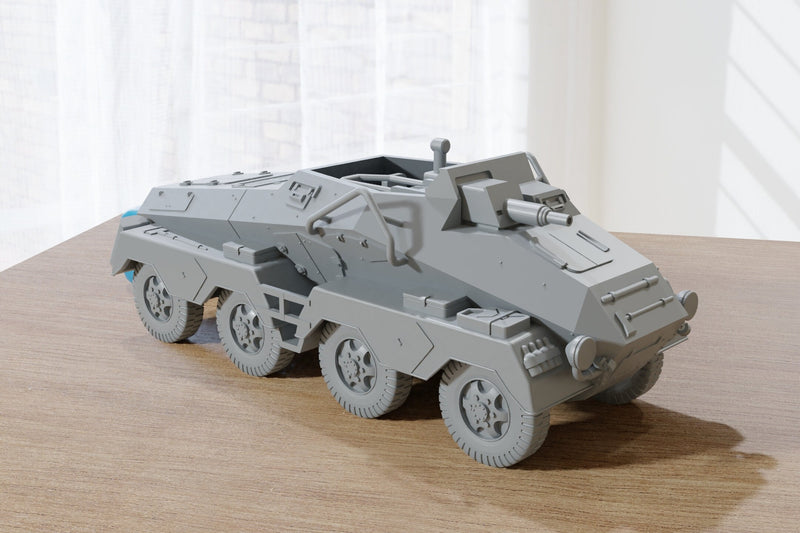 SD.KFZ 233 German WW2 heavy armoured reconnaissance vehicle - 3D Resin Printed 28mm / 20mm / 15mm Miniature Tabletop Wargaming Vehicle