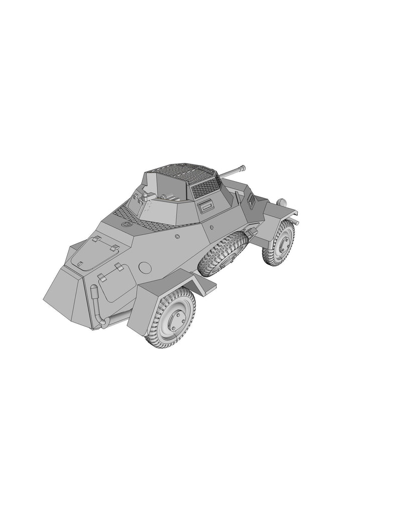 SD KFZ 222 German WW2 Light reconnaissance vehicle - 3D Resin Printed 28mm / 20mm / 15mm Miniature Tabletop Wargaming Vehicle