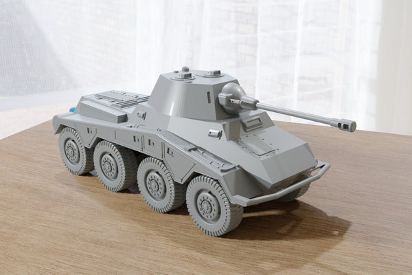 SD.KFZ 234/2 - 50mm Turret WW2 German Armoured Car - 3D Resin Printed 28mm / 20mm / 15mm Miniature Tabletop Wargaming Vehicle