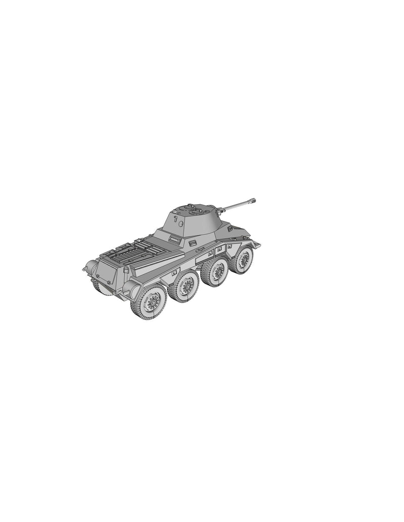 SD.KFZ 234/2 - 50mm Turret WW2 German Armoured Car - 3D Resin Printed 28mm / 20mm / 15mm Miniature Tabletop Wargaming Vehicle