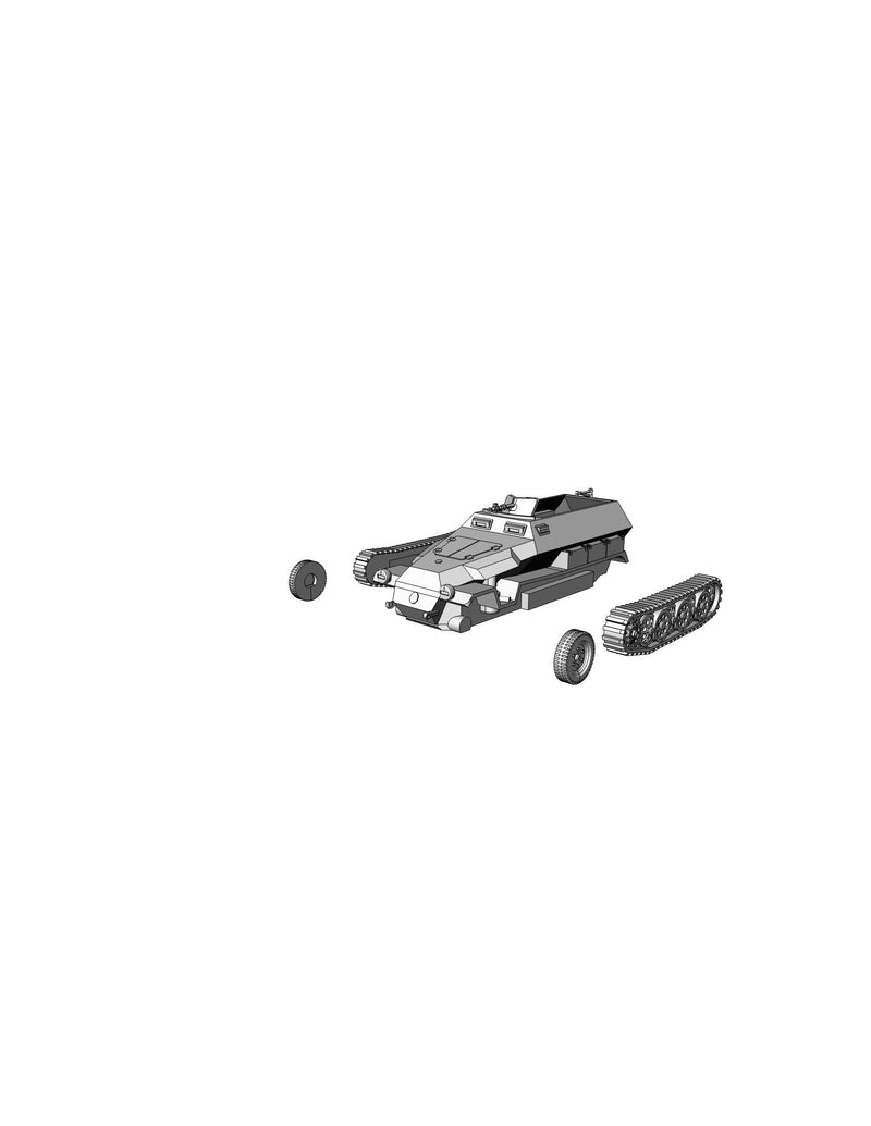 SD.KFZ. 251 C Half-track WW2 German APC - 3D Resin Printed 28mm / 20mm / 15mm Miniature Tabletop Wargaming Vehicle
