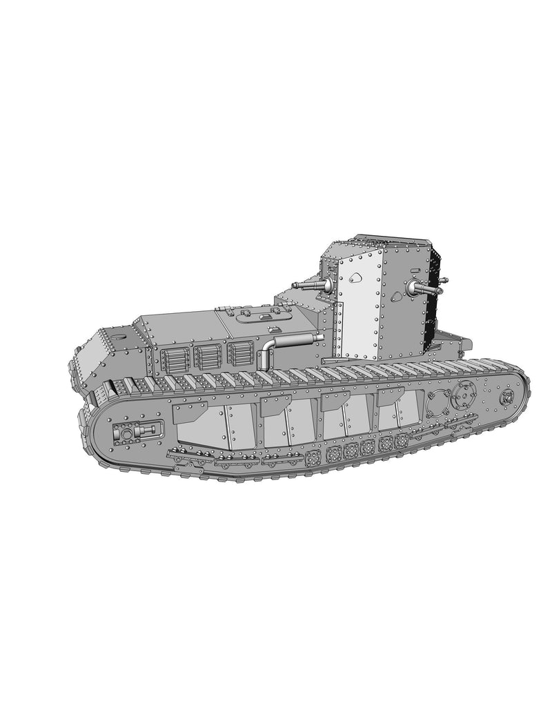 Mark A Whippet British World War 1 Tank - 3D Resin Printed 28mm / 20mm / 15mm Miniature Tabletop Wargaming Vehicle