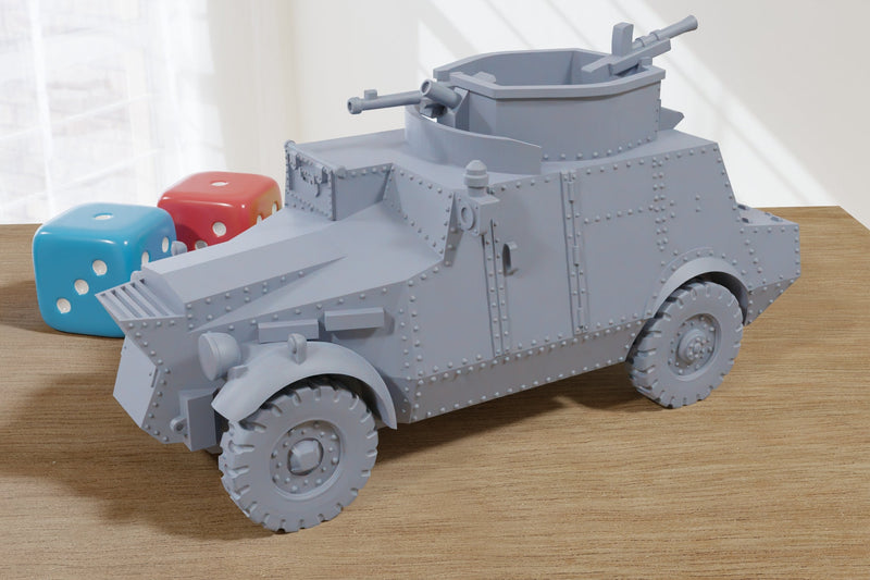 Morris Model CS9lLAC WW2 British 3D Resin Printed 28mm / 20mm / 15mm Miniature Tabletop Wargaming Vehicle